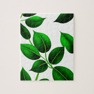 Green Leaves Botanical Jigsaw Puzzle