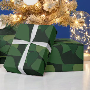 Green Leaves Botanical Wrapping Paper