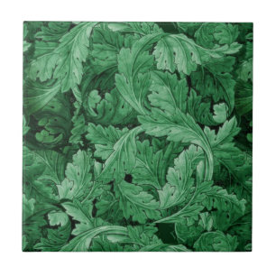 Green Leaves (by William Morris) Ceramic Tile