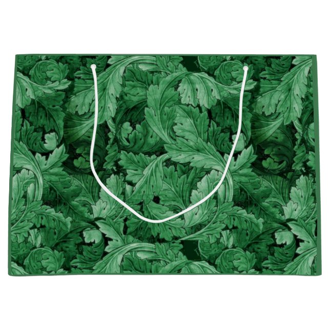 Green Leaves (by William Morris) Large Gift Bag (Front)