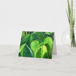Green Leaves Card