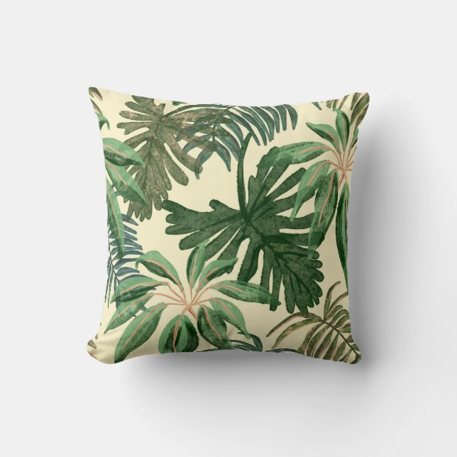 Green leaves cushion (Front)