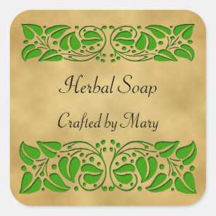 Green Leaves Custom Craft Stickers