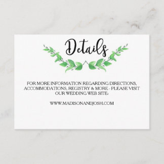 Green Leaves Details Card