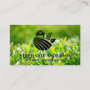 Green Leaves Farm Logo Business Card