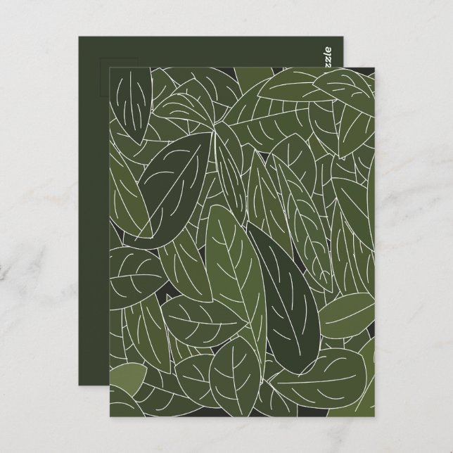 Green Leaves Foliage Postcard (Front/Back)