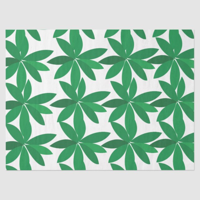 Green Leaves Foliage Tissue Paper (Front)