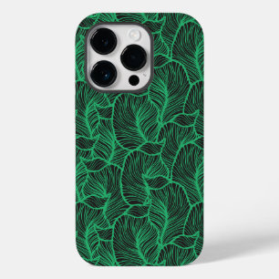 green leaves illustration pattern Case-Mate iPhone 14 pro case