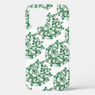 Green Leaves, Japanese Design iPhone 12 Case