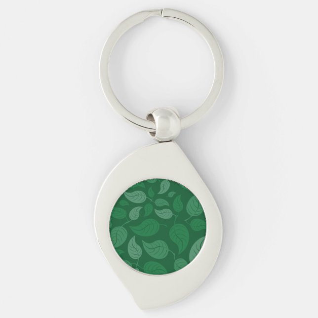 Green leaves key ring (Front)