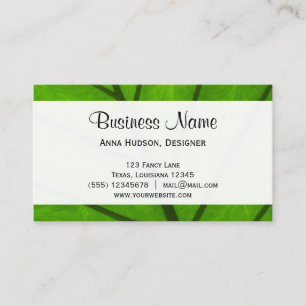 Green Leaves, Leaf, Plant, Floristry, Flower Shop Business Card