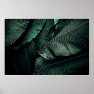 GREEN LEAVES MACRO PHOTOGRAPHY POSTER