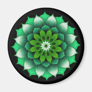 Green Leaves Mandala Magnet