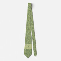 Green Leaves Monogram Tie Gift for Dad, Husband