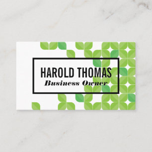 Green Leaves   Natural Pattern Business Card