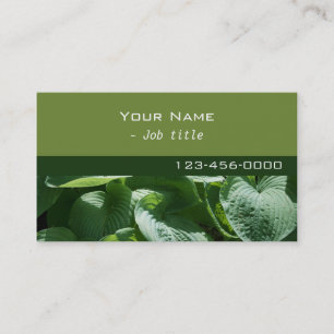 green leaves, nature, contemporary business card