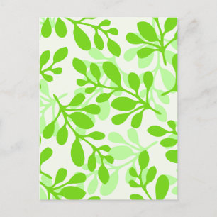 Green Leaves Nature Holiday Postcard