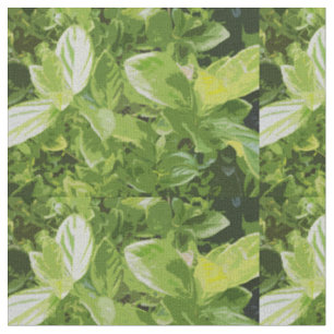 Green Leaves Oil Paint, Fabric