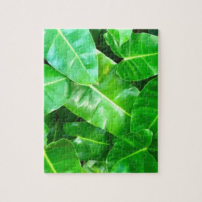 Green leaves Palm Leaf tropical foliage jungle  Jigsaw Puzzle (Vertical)