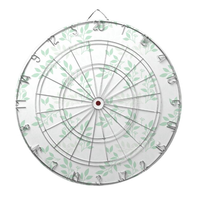 Green Leaves pattern Dartboard (Front)