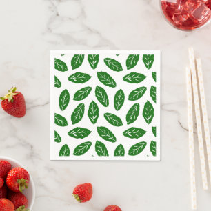 Green Leaves Pattern Napkin