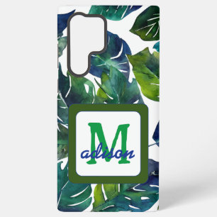 Green Leaves Philodendron Foliage Botanical Samsung Galaxy Case