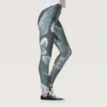 Green Leaves Plant Grass Frozen Frost Leggings<br><div class="desc">Beautiful Green Leaves / Frozen Nature Leggings to add to your collection. A cool present / gift idea for all who love custom design unique items, positive vibes, nature, organic floral theme etc.</div>