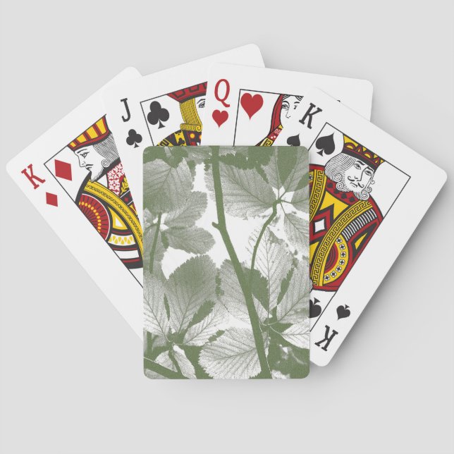 GREEN LEAVES PLAYING CARDS (Back)