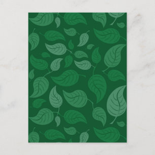 Green leaves postcard