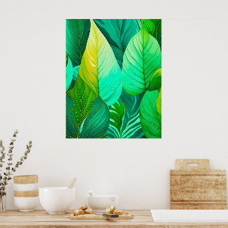 Green Leaves  Poster