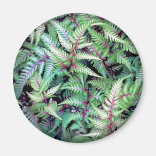 GREEN LEAVES, PURPLE STEMS by SHARON SHARPE mug Magnet