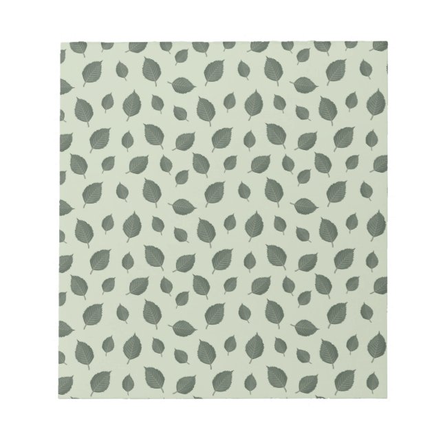 Green leaves, seamless pattern notepad (Front)