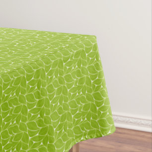 Green leaves tablecloth