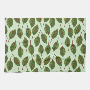 Green Leaves Tea Towel