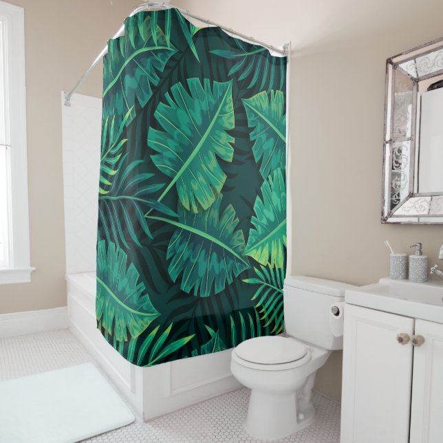 Green leaves texture Shower Curtain (In Situ)