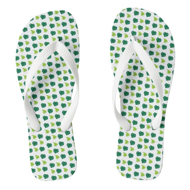 Green Leaves Thongs (Footbed)