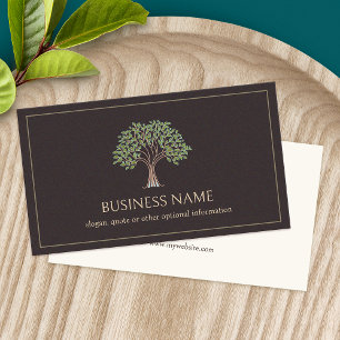 Green Leaves Tree Business Card