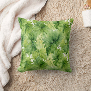 Green Leaves Unique Elegant Modern Greenery  Cushion