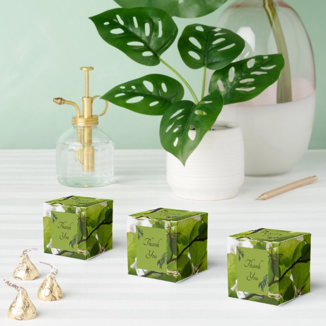 Green Leaves Wedding Favour Box (Multiple)