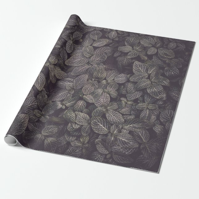 GREEN LEAVES WRAPPING PAPER (Unrolled)