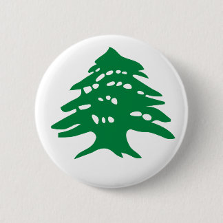 Green Lebanon Cedar Tree 6 Cm Round Badge