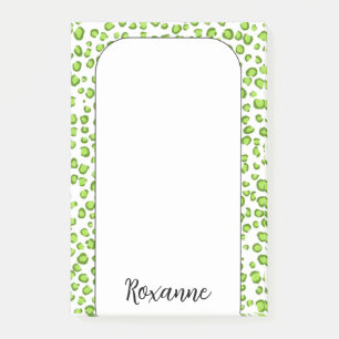 Green Leopard Animal Print CUSTOMIZE IT Chic Post-it Notes