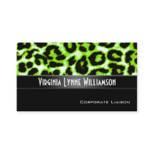 Green Leopard Modern Professional Business Card