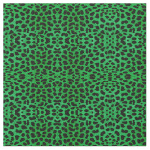 Green Leopard Print Fabric