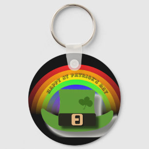 Green Leprechaun Hat St Patrick’s Day Key Ring