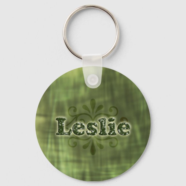 Green Leslie Key Ring (Front)