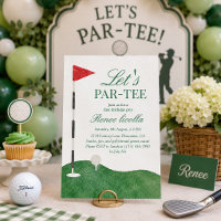 Green Let’s Par-Tee Golf First Birthday Invitation