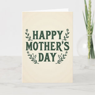Green Lettered Mother Card