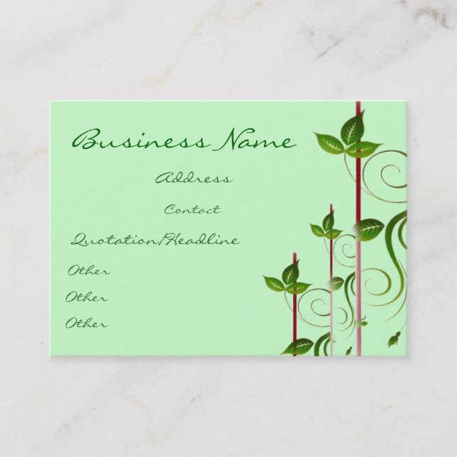 Green Life Business Card (Front)