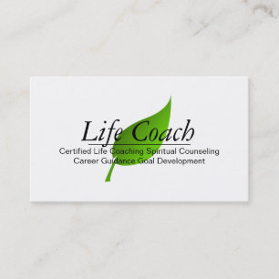 Green Life Coach Spiritual Counseling Guidance Business Card